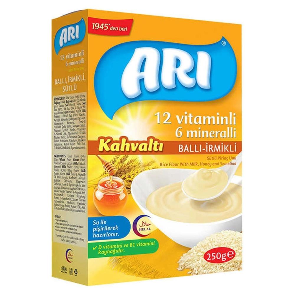 ari-mama-12-vitaminli-6-mineralli-sutlu-kahvalti-balli-irmikli-kasik-mamasi-250-gr